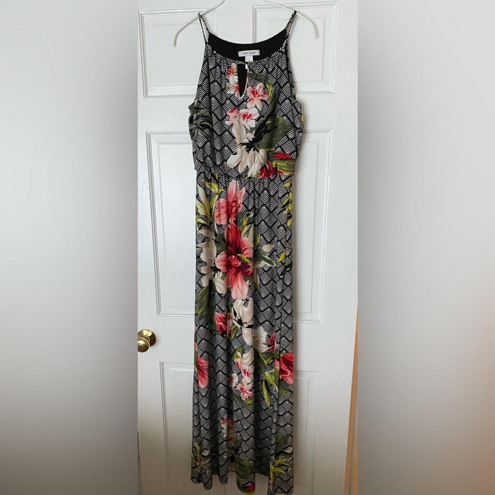 White House Black Market Halter style Floral Patterned Maxi Dress size S